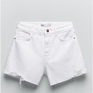 Zara white jeans shorts